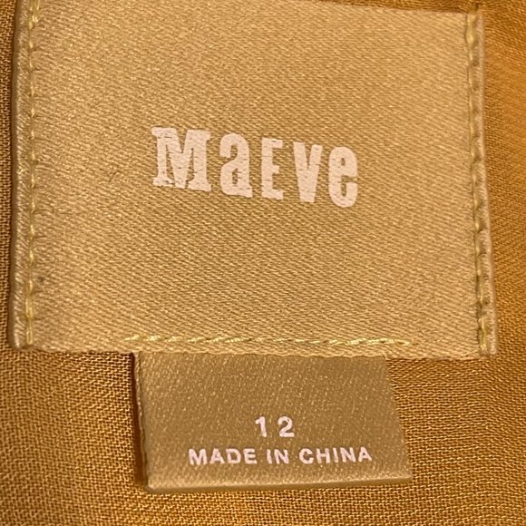 Maeve Bright Yellow Polka-Dot Scalped Edge Blouse - Picture 7 of 8